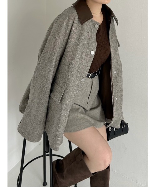 FRAY I.D（フレイアイディー）の「ハンティングジャケット（その他アウター・レディース・ベージュ/キャメル/グレー・0/1）」の5枚目の写真