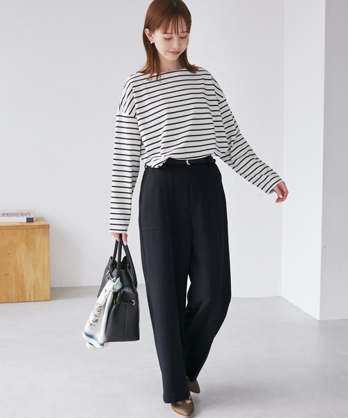 ROPE' PICNIC（ロペピクニック）の「ベイカーワイドパンツ/通勤対応（その他パンツ・レディース・ネイビー/グレー/チャコールグレー・L/M/S）」の7枚目の写真