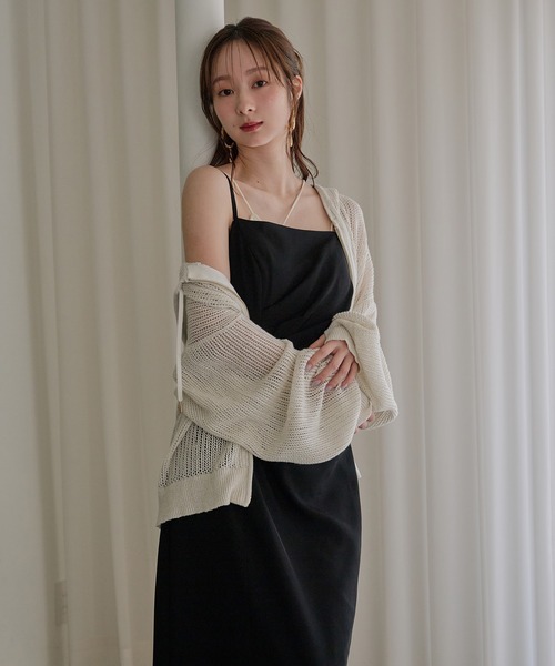 mideal(マイディール)の「glitter sheer hoodie / ラメシアーパーカー(パーカー・レディース・ミント/アイボリー・FREE)」の9枚目の写真