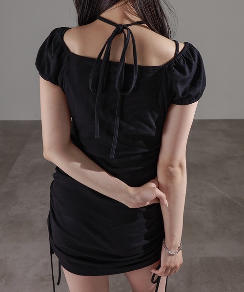 apres jour mignon(アプレジュールミニョン)の「リボンレースドロストワンピース【ZOZOTOWN限定アイテム】(ワンピース・レディース・ブラック/グレー・X-LARGE/フリー)」の11枚目の写真