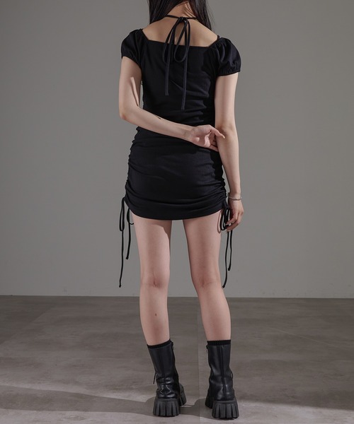 apres jour mignon(アプレジュールミニョン)の「リボンレースドロストワンピース【ZOZOTOWN限定アイテム】(ワンピース・レディース・ブラック/グレー・X-LARGE/フリー)」の14枚目の写真