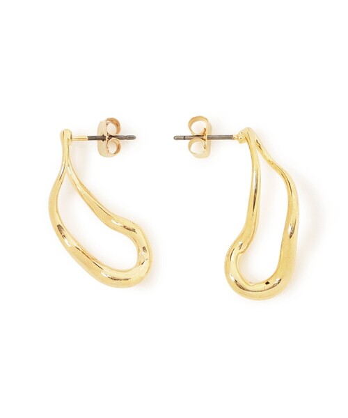 B:MING by BEAMS（ビーミングバイビームス）の「ウェーブ ライン ピアス（ピアス（両耳用）・レディース・シルバー/ゴールド・ONE SIZE）」の2枚目の写真
