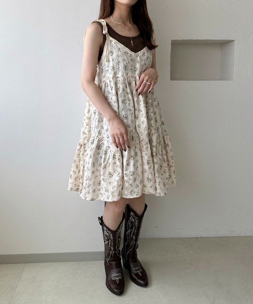 apres jour clair（アプレジュールクレア）の「【apres jour clair】アソートリボンキャミチュニック（チュニック・レディース・ブラウン系その他/ダークブラウン/ベージュ/アイボリー・X-LARGE/フリー）」の16枚目の写真