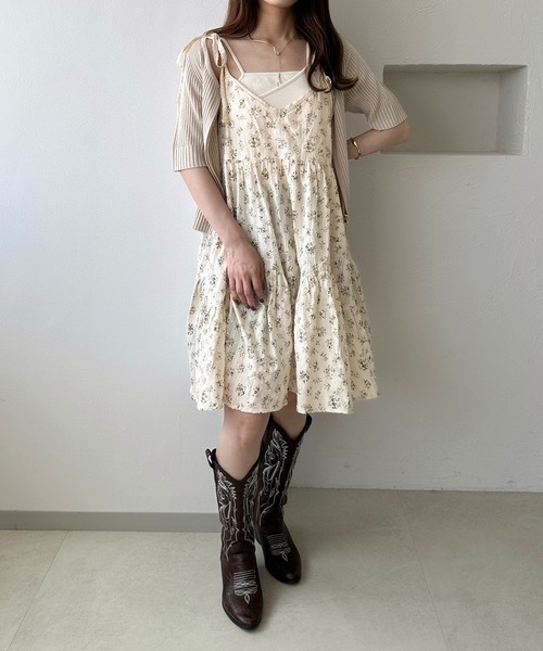 apres jour clair（アプレジュールクレア）の「【apres jour clair】アソートリボンキャミチュニック（チュニック・レディース・ブラウン系その他/ダークブラウン/ベージュ/アイボリー・X-LARGE/フリー）」の13枚目の写真