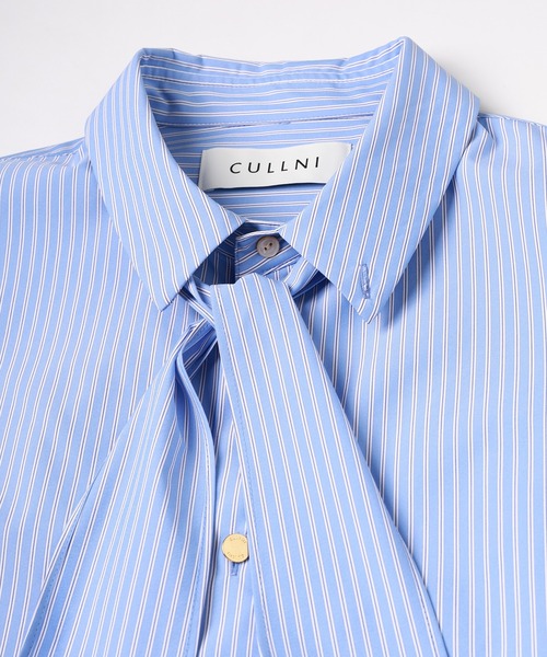 CULLNI(クルニ)の「Stripe Bow Tie Shirt(シャツ/ブラウス・メンズ・サックスブルー/ブルー・2/1/0)」の17枚目の写真