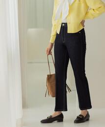 OPAQUE.CLIP | 《SS-LLサイズ》ストレッチセミフレアデニム【洗濯機洗い可】(デニムパンツ)