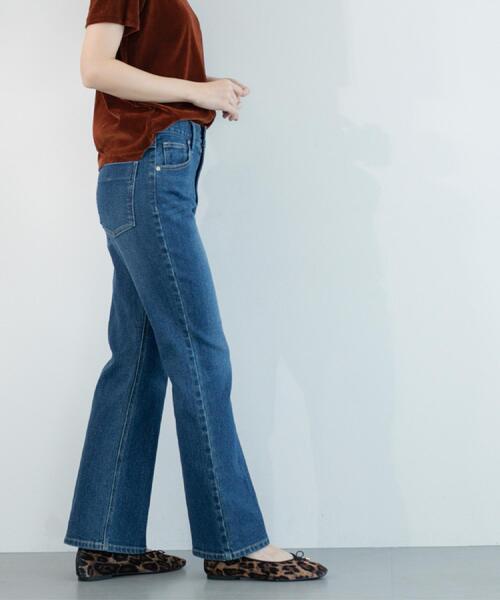 OPAQUE.CLIP（オペークドットクリップ）の「《SS-LLサイズ》ストレッチセミフレアデニム【洗濯機洗い可】（デニムパンツ・レディース・ライトブルー/ブルー系その他/ネイビー/サックスブルー・34/36/38/40/42/02/03）」の14枚目の写真