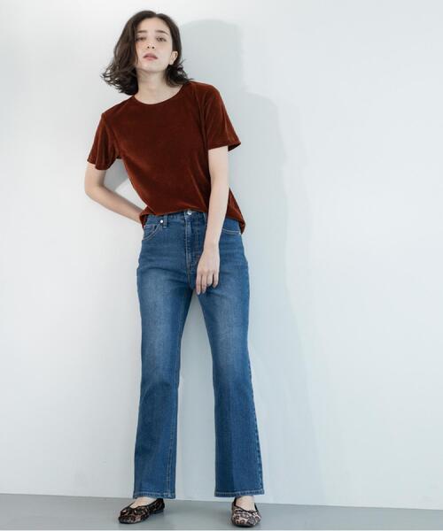 OPAQUE.CLIP（オペークドットクリップ）の「《SS-LLサイズ》ストレッチセミフレアデニム【洗濯機洗い可】（デニムパンツ・レディース・ライトブルー/ブルー系その他/ネイビー/サックスブルー・34/36/38/40/42/02/03）」の15枚目の写真