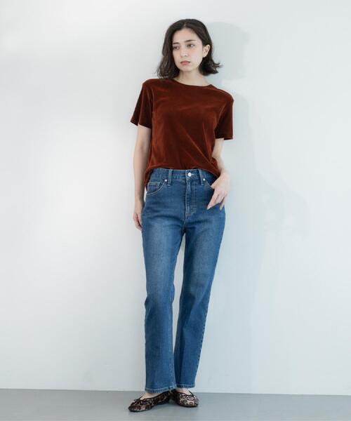 OPAQUE.CLIP（オペークドットクリップ）の「《SS-LLサイズ》ストレッチセミフレアデニム【洗濯機洗い可】（デニムパンツ・レディース・ライトブルー/ブルー系その他/ネイビー/サックスブルー・34/36/38/40/42/02/03）」の17枚目の写真