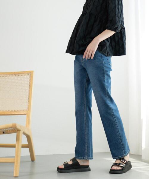 OPAQUE.CLIP（オペークドットクリップ）の「《SS-LLサイズ》ストレッチセミフレアデニム【洗濯機洗い可】（デニムパンツ・レディース・ライトブルー/ブルー系その他/ネイビー/サックスブルー・34/36/38/40/42/02/03）」の18枚目の写真