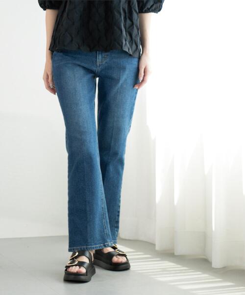 OPAQUE.CLIP（オペークドットクリップ）の「《SS-LLサイズ》ストレッチセミフレアデニム【洗濯機洗い可】（デニムパンツ・レディース・ライトブルー/ブルー系その他/ネイビー/サックスブルー・34/36/38/40/42/02/03）」の20枚目の写真