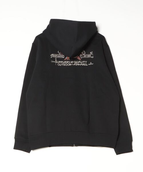 ラルフローレン　ブラック フルジップフーディ コットン フリース フルジップ フーディ（パーカー）｜POLO