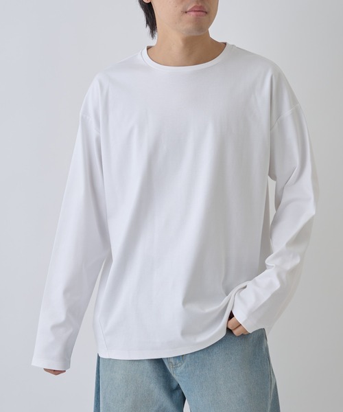 COLONY 2139(コロニートゥーワンスリーナイン)の「フェードコットンラウンドヘム長袖TEE(Tシャツ/カットソー・メンズ・グレー/ブラック/ホワイト・MEDIUM/LARGE)」の4枚目の写真