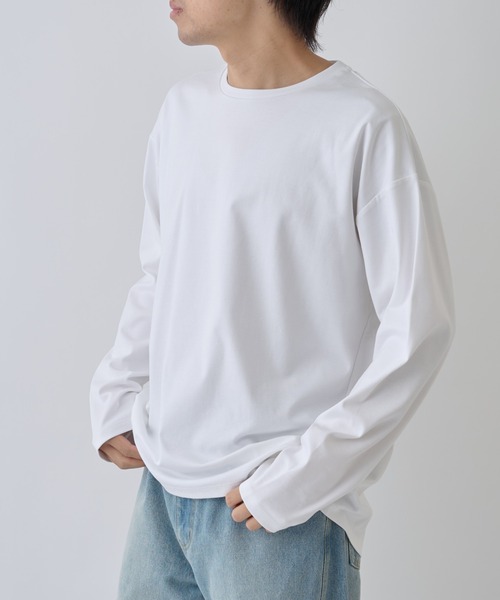 COLONY 2139(コロニートゥーワンスリーナイン)の「フェードコットンラウンドヘム長袖TEE(Tシャツ/カットソー・メンズ・グレー/ブラック/ホワイト・MEDIUM/LARGE)」の5枚目の写真