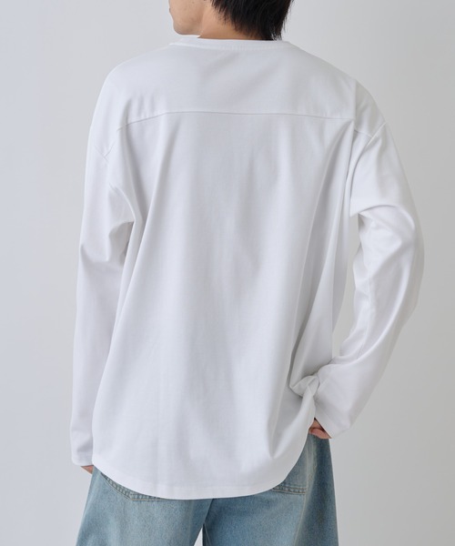 COLONY 2139(コロニートゥーワンスリーナイン)の「フェードコットンラウンドヘム長袖TEE(Tシャツ/カットソー・メンズ・グレー/ブラック/ホワイト・MEDIUM/LARGE)」の6枚目の写真