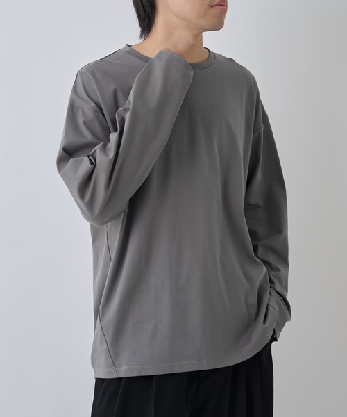 COLONY 2139(コロニートゥーワンスリーナイン)の「フェードコットンラウンドヘム長袖TEE(Tシャツ/カットソー・メンズ・グレー/ブラック/ホワイト・MEDIUM/LARGE)」の15枚目の写真
