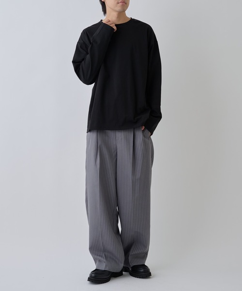COLONY 2139(コロニートゥーワンスリーナイン)の「フェードコットンラウンドヘム長袖TEE(Tシャツ/カットソー・メンズ・グレー/ブラック/ホワイト・MEDIUM/LARGE)」の20枚目の写真