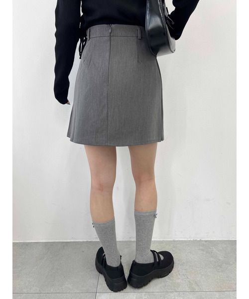 WEGO（ウィゴー）の「サイドプリーツベルトスカート（スカート・レディース・ブラック/グレー・FREE）」の10枚目の写真