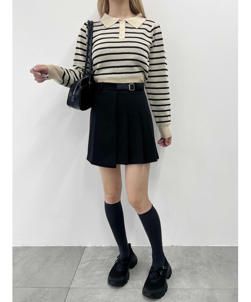 コードスカートサイドプリーツ ユニクロ公式 | サイドプリーツナロースカート（丈標準81～85cm）