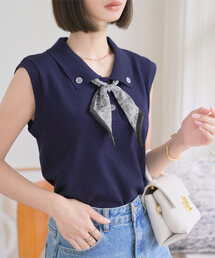 sov.襟付きノースリーブニット sov.襟付きノースリーブニット