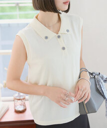 襟付きニット」に該当するニット/セーター（袖なし）ファッション通販