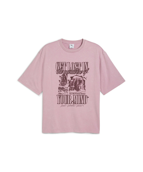 PUMA（プーマ）の「PUMA プーマ メンズ グラフィック パラダイス マインドセット ウォッシュド（Tシャツ/カットソー・メンズ・ブラック/ダークグリーン/ライトピンク・MEDIUM/X-LARGE/LARGE/SMALL/XX-LARGE）」の6枚目の写真