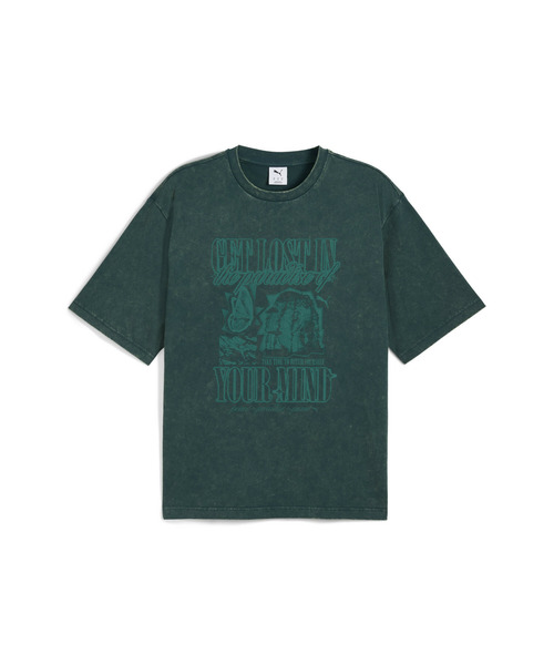 PUMA（プーマ）の「PUMA プーマ メンズ グラフィック パラダイス マインドセット ウォッシュド（Tシャツ/カットソー・メンズ・ブラック/ダークグリーン/ライトピンク・MEDIUM/X-LARGE/LARGE/SMALL/XX-LARGE）」の10枚目の写真