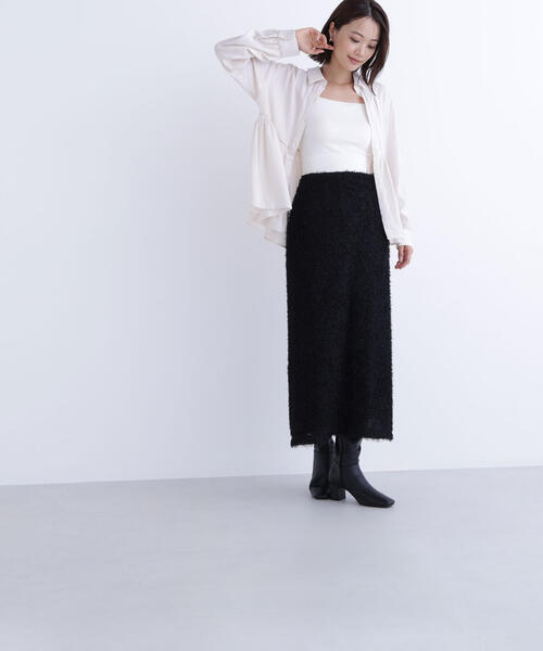 NATURAL BEAUTY BASIC（ナチュラルビューティーベーシック）の「◇サテンペプラムブラウス（シャツ/ブラウス・レディース・レッド/ライトグリーン/オフホワイト・SMALL/MEDIUM）」の7枚目の写真