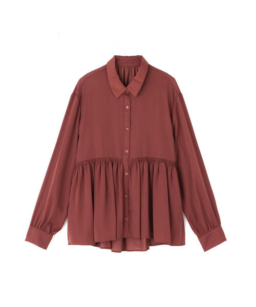 NATURAL BEAUTY BASIC（ナチュラルビューティーベーシック）の「◇サテンペプラムブラウス（シャツ/ブラウス・レディース・レッド/ライトグリーン/オフホワイト・SMALL/MEDIUM）」の13枚目の写真