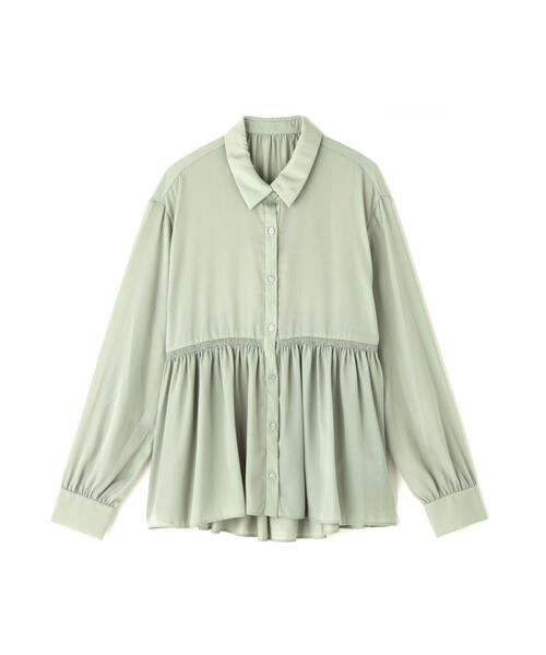 NATURAL BEAUTY BASIC（ナチュラルビューティーベーシック）の「◇サテンペプラムブラウス（シャツ/ブラウス・レディース・レッド/ライトグリーン/オフホワイト・SMALL/MEDIUM）」の21枚目の写真