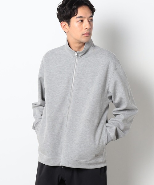 Grand PARK（グランドパーク）の「TCダンボールZIPスタンドブルゾン（スウェット・メンズ・ブラック/カーキ/グレー・MEDIUM/LARGE）」の2枚目の写真