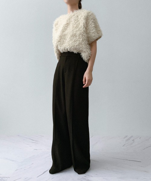 on:nue（オンニュ）の「【on:nue】[着用動画あり！/3色展開/3サイズ展開] とろみピンタックスラックスパンツ /2025 AW COLLECTION（スラックス・レディース・アイボリー/ブラック/ブラウン・SMALL/MEDIUM/LARGE）」の14枚目の写真