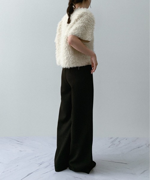 on:nue（オンニュ）の「【on:nue】[着用動画あり！/3色展開/3サイズ展開] とろみピンタックスラックスパンツ /2025 AW COLLECTION（スラックス・レディース・アイボリー/ブラック/ブラウン・SMALL/MEDIUM/LARGE）」の15枚目の写真