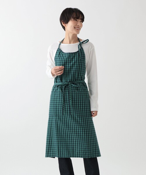 ギンガムチェックエプロン（エプロン）｜Afternoon Tea（アフタヌーン