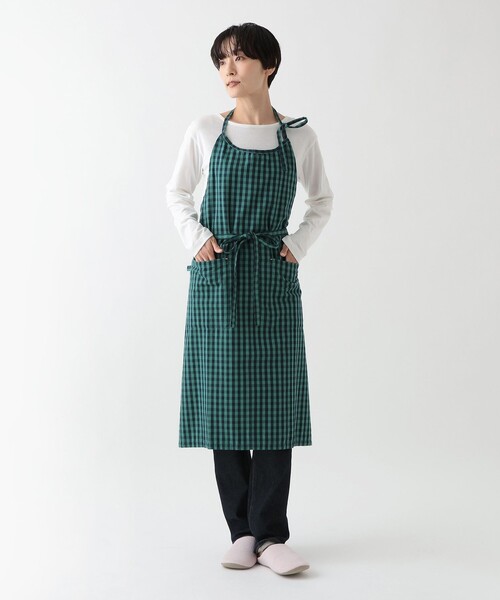 新品‼︎エプロン グリーンネイビーチェック10枚セット ALDIN タータンチェックエプロン LS-05 [299-LN-48] – CREER