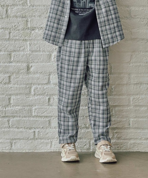 FOUND GOOD（ファウンドグッド）の「B/チェックイージーパンツ（その他パンツ・キッズ・レッド系/ブラウン系/グレー系・140cm/130cm/150cm/120cm）」の2枚目の写真