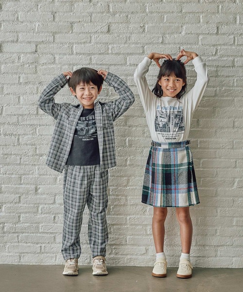 FOUND GOOD（ファウンドグッド）の「B/チェックイージーパンツ（その他パンツ・キッズ・レッド系/ブラウン系/グレー系・140cm/130cm/150cm/120cm）」の14枚目の写真