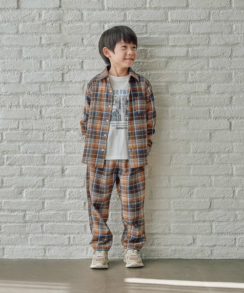 FOUND GOOD（ファウンドグッド）の「B/チェックイージーパンツ（その他パンツ・キッズ・レッド系/ブラウン系/グレー系・140cm/130cm/150cm/120cm）」の5枚目の写真