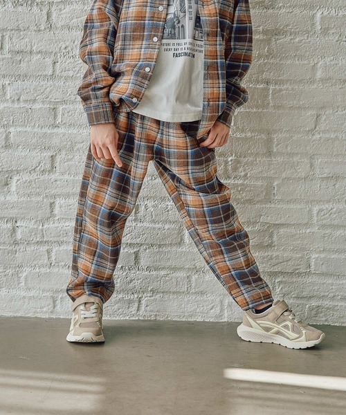 FOUND GOOD（ファウンドグッド）の「B/チェックイージーパンツ（その他パンツ・キッズ・レッド系/ブラウン系/グレー系・140cm/130cm/150cm/120cm）」の8枚目の写真