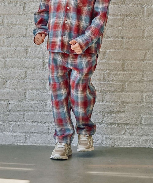 FOUND GOOD（ファウンドグッド）の「B/チェックイージーパンツ（その他パンツ・キッズ・レッド系/ブラウン系/グレー系・140cm/130cm/150cm/120cm）」の12枚目の写真