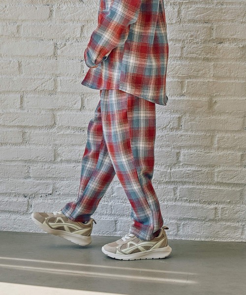 FOUND GOOD（ファウンドグッド）の「B/チェックイージーパンツ（その他パンツ・キッズ・レッド系/ブラウン系/グレー系・140cm/130cm/150cm/120cm）」の16枚目の写真