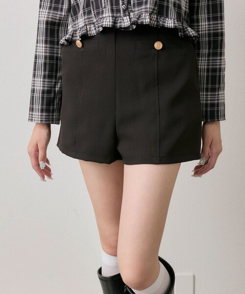 OLIVE des OLIVE（オリーブデオリーブ）の「【美脚見え◎】細見えショートパンツ（その他パンツ・レディース・ブラック/キャメル/ブラウン・FREE）」の4枚目の写真
