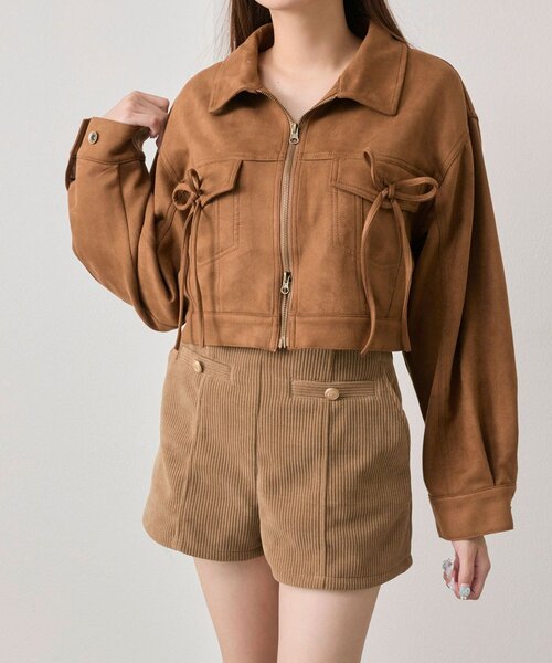 OLIVE des OLIVE（オリーブデオリーブ）の「【美脚見え◎】細見えショートパンツ（その他パンツ・レディース・ブラック/キャメル/ブラウン・FREE）」の13枚目の写真