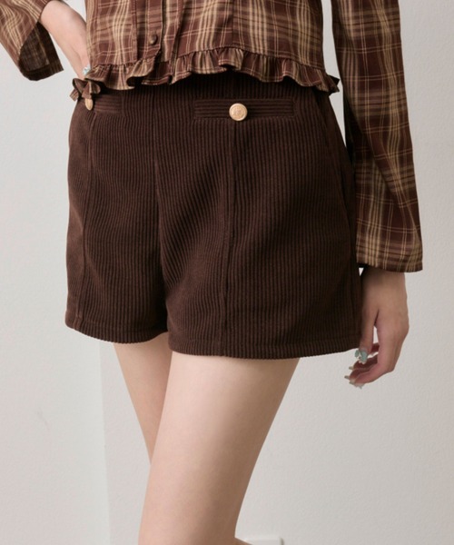 OLIVE des OLIVE（オリーブデオリーブ）の「【美脚見え◎】細見えショートパンツ（その他パンツ・レディース・ブラック/キャメル/ブラウン・FREE）」の2枚目の写真