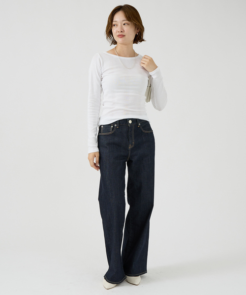 MILLER（ミラー）の「【Robert P. Miller】パネルリブボートネックTEE / ロンT / 長袖（Tシャツ/カットソー・レディース・ホワイト/ブラック/グレー/ピンク/ブラック系その他/ブラウン系その他/ブルー系その他・フリー）」の9枚目の写真