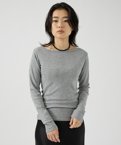 MILLER（ミラー）の「【Robert P. Miller】パネルリブボートネックTEE / ロンT / 長袖（Tシャツ/カットソー・レディース・ホワイト/ブラック/グレー/ピンク/ブラック系その他/ブラウン系その他/ブルー系その他・フリー）」の10枚目の写真