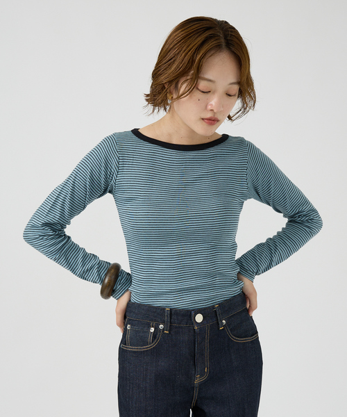 MILLER（ミラー）の「【Robert P. Miller】パネルリブボートネックTEE / ロンT / 長袖（Tシャツ/カットソー・レディース・ホワイト/ブラック/グレー/ピンク/ブラック系その他/ブラウン系その他/ブルー系その他・フリー）」の18枚目の写真