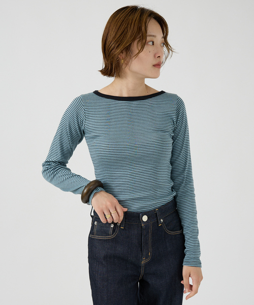 MILLER（ミラー）の「【Robert P. Miller】パネルリブボートネックTEE / ロンT / 長袖（Tシャツ/カットソー・レディース・ホワイト/ブラック/グレー/ピンク/ブラック系その他/ブラウン系その他/ブルー系その他・フリー）」の20枚目の写真