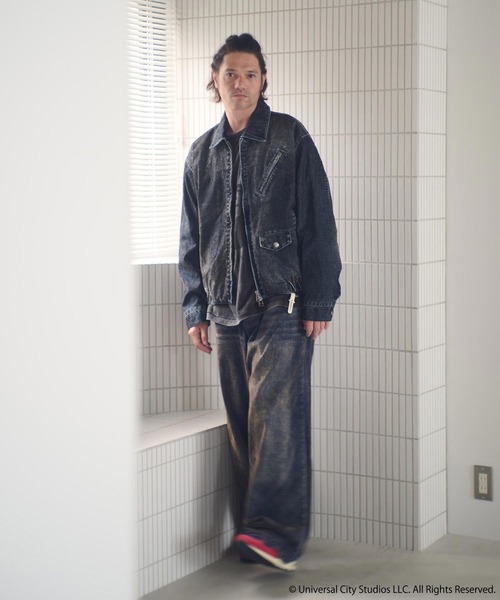 ADAM PATEK(アダムパテック)の「mj11055-velour dust jacket ブルゾン(AP2523012)(ブルゾン・メンズ・ブラック/ブラウン・1/2)」の6枚目の写真