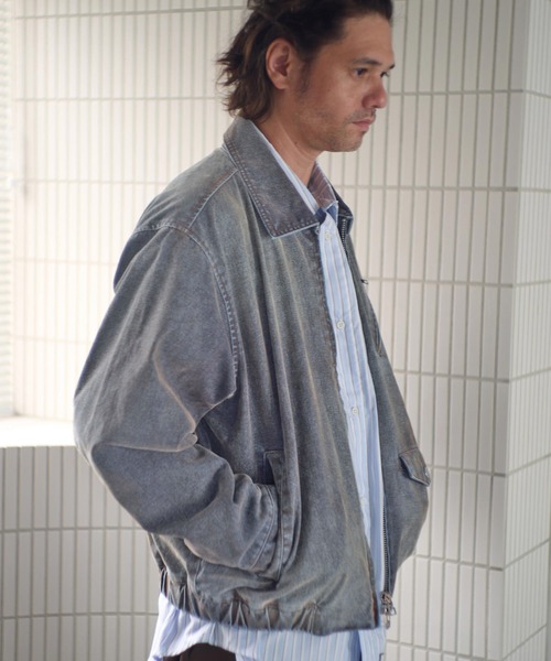 ADAM PATEK(アダムパテック)の「mj11055-velour dust jacket ブルゾン(AP2523012)(ブルゾン・メンズ・ブラック/ブラウン・1/2)」の10枚目の写真